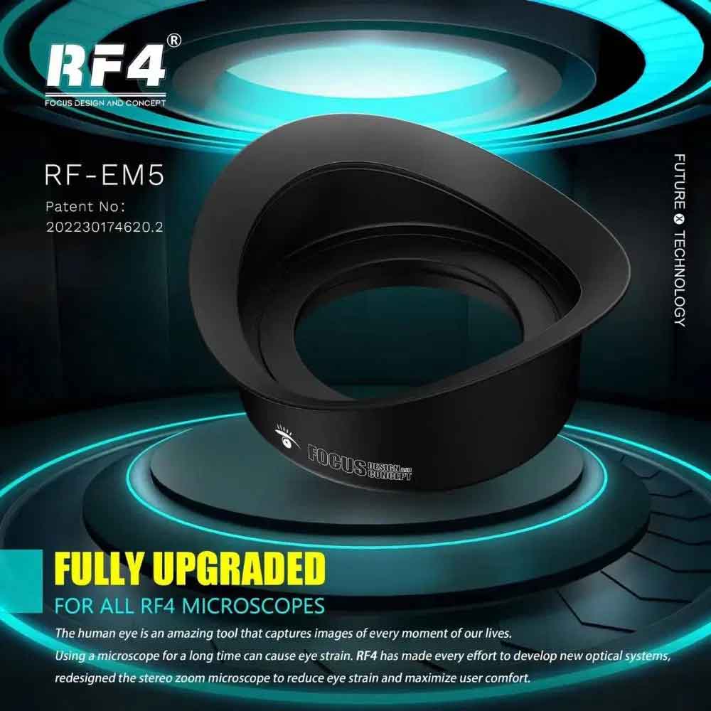 RF4 RF-6555PRO Max 6.5X-55X Trinocular Full HD Stereo Microscope With Zooming 0.48X CTV Camera Lens & LED Adjustable Light - 2024 EDITION