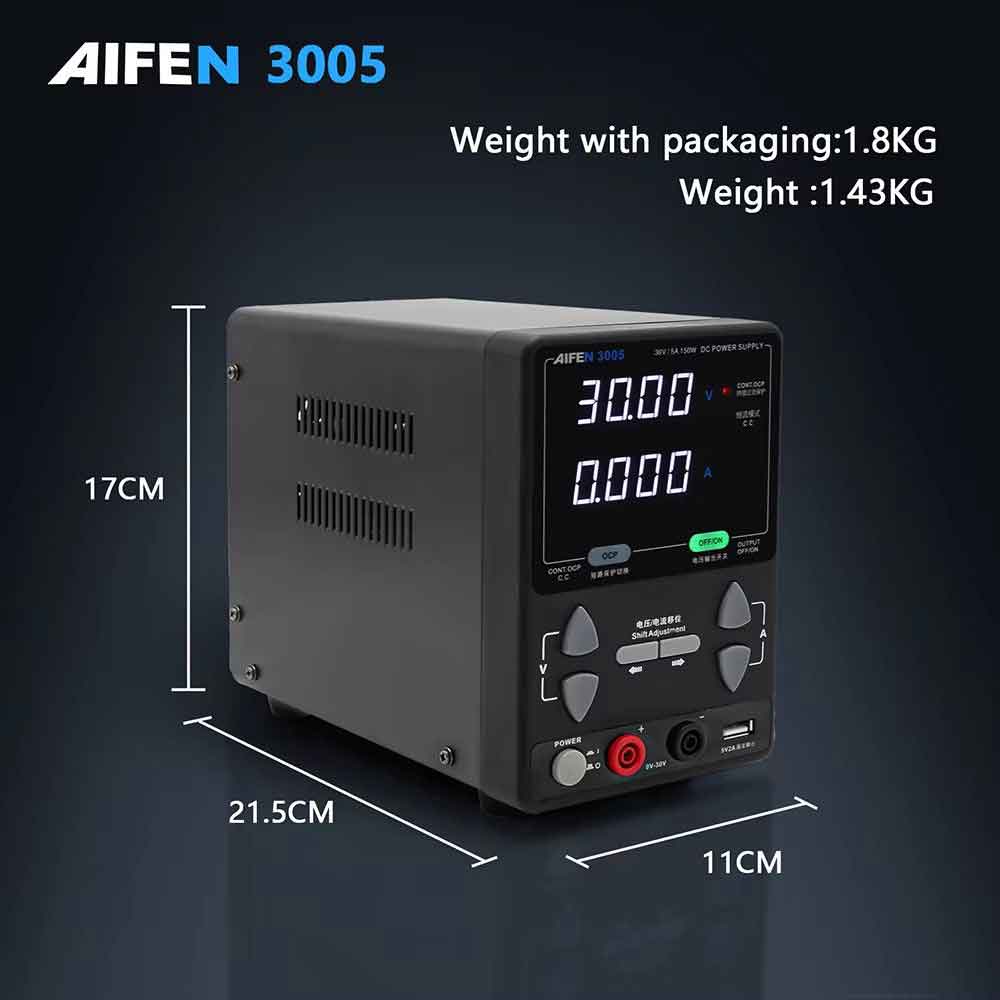 AIFEN 3005 30V 5A Intelligent Adjustable DC Regulate Switch Power Supply 150W