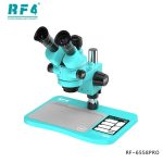 RF4 RF-6558Pro 6.5-58X Trinocular Stereo Microscope with Big Base & Silicone Pad & Screw Pad